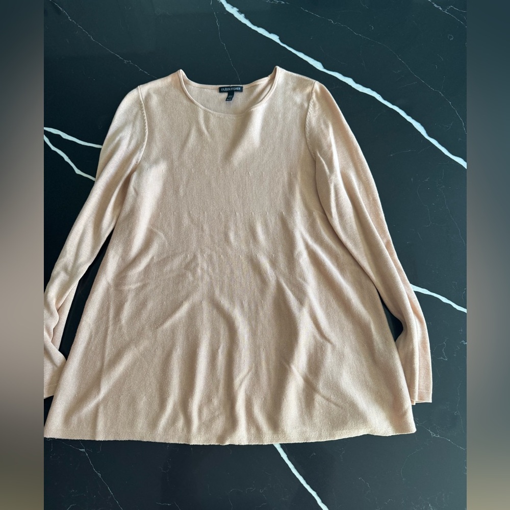 Eileen Fisher Peachy Pink Long Sleeve‎ Top